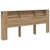 vidaXL Hoofdeinde kas Artisan Eiken Bewerkt hout
