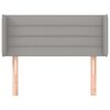 vidaXL Hoofdbord met randen 93x16x78/88 cm stof lichtgrijs