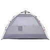vidaXL Strandtent 2-persoons waterdicht snelontgrendeling grijs