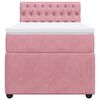 vidaXL Boxspring met matras fluweel roze 90x200 cm