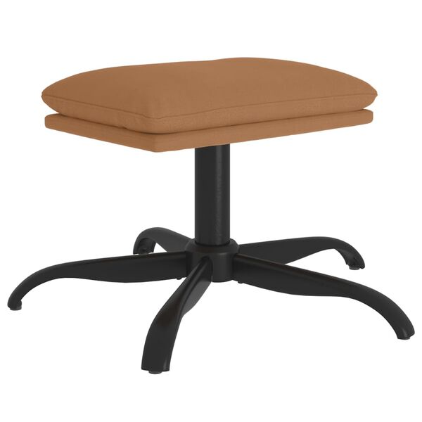 vidaXL Voetenbank 60x60x36 cm microvezelstof taupe