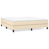 vidaXL Boxspring met matras stof cr&egrave;mekleurig 180x200 cm