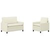 vidaXL Bankstel 2 pcs Cr&egrave;mekleurig Stof