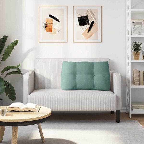 vidaXL Rugkussen Zeegroen 80 x 24 x 50 cm Fluweel