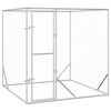 vidaXL Hondenkennel voor buiten 2x2x2 m gegalvaniseerd staal zilver