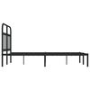 vidaXL Bedframe met hoofdbord metaal zwart 120x190 cm