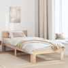 vidaXL Bedframe met hoofdeinde Naturel 100 x 200 cm Massief grenenhout