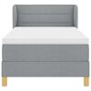 vidaXL Boxspringbed met matras Lichtgrijs 90 x 190 cm Stof