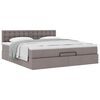 vidaXL Ottoman bed met matras 160x200cm stof taupe