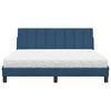 vidaXL Bed met matras "Hanko" stof blauw 160x200 cm