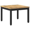 vidaXL Salontafel Wit en zwart 50 x 48,5 x 36 cm Massief Acaciahout