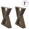 vidaXL Salontafelpoten 2 st 30x(30-31,3) cm staal naturel