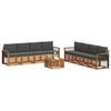 vidaXL Sofa-Sets 9 pcs Natuurlijk en Antraciet Massief Acaciahout