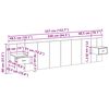 vidaXL Hoofdbord Met Kast met lade 3 pcs Artisan Eiken Bewerkt hout