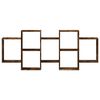vidaXL Wandschap 159x18x65 cm bewerkt hout gerookt eikenkleurig