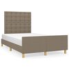 vidaXL Bedframe zonder matras 120x190 cm stof taupe