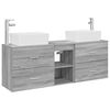 vidaXL Badkamerkastenset 3 st Grijs Sonoma 53 x 34,5 x 63 cm