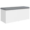 vidaXL Opbergbank Wit 102x42x45 cm Bewerkt Hout