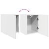 vidaXL Tv-meubelset Wandgemonteerd 4 pcs Hoogglans wit Bewerkt hout