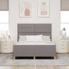 vidaXL Bedframe met hoofdeinde Taupe 140 x 200 cm Stof