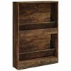 vidaXL Schoenenkast 59x17x81 cm bewerkt hout gerookt eikenkleurig