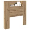 vidaXL Hoofdbord Artisan Eiken 100 x 15 x 103,5 cm Bewerkt hout