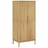 vidaXL Kledingkast FLORO 77x53x171 cm massief grenenhout wasbruin