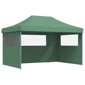 vidaXL Partytent inklapbaar pop-up met 3 zijwanden groen