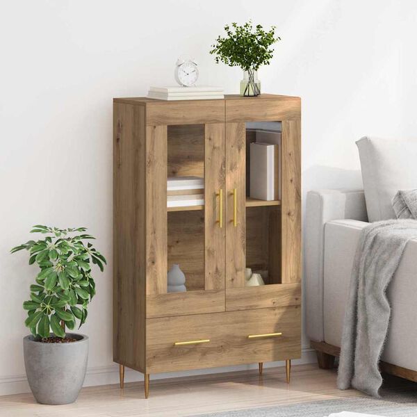 vidaXL Highboard met lade Artisan Eiken 69,5 x 31 x 115 cm