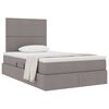 vidaXL Opslag bed met matras met matras Taupe 120 x 190 cm Polyester