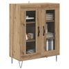 vidaXL Dressoir Artisan Eiken 69,5 x 34 x 90 cm Bewerkt hout