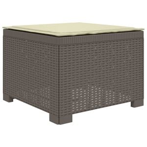 vidaXL E&eacute;npersoons Tuinbank met Kussen Rattan Look PP Lichtgrijs
