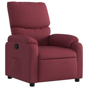 vidaXL Fauteuil verstelbaar stof wijnrood