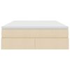 vidaXL Opslag bed met matras met matras Cr&egrave;me 140 x 200 cm Polyester