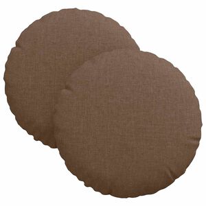 vidaXL Zitkussens 2 st Stof Bruin &Oslash;30 x 13 cm