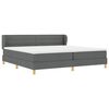 vidaXL Boxspringbed met matras Donkergrijs 200 x 200 cm Stof