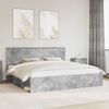vidaXL Bedframe met hoofdeinde Beton 200 x 200 cm Massief grenenhout