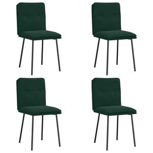 vidaXL Eetkamerstoelen 4 st fluweel donkergroen