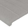 vidaXL Boxspring met matras stof lichtgrijs 200x200 cm