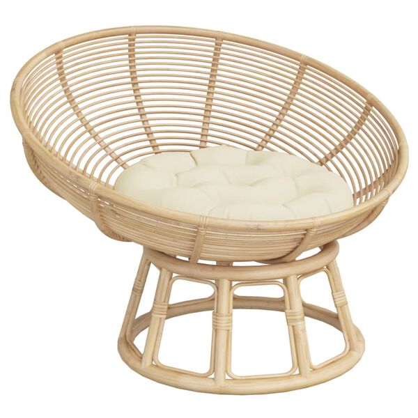 vidaXL Zitkussen rond &Oslash; 60x11 cm oxford stof cr&egrave;mekleurig