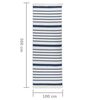 vidaXL Vloerkleed 100x300 cm katoen marineblauw
