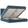 vidaXL Ottoman bed met matrassen en LED's 160x200cm fluweel