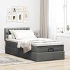 vidaXL Ottoman bed met matras 80x200cm stof donkergrijs