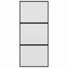 vidaXL Schuifdeur 90x205 cm gehard glas en aluminium zwart