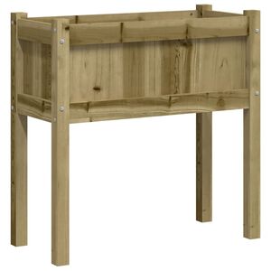 vidaXL Plantenbak met poten 70x31x70 cm ge&iuml;mpregneerd grenenhout