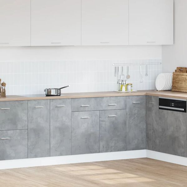 vidaXL Onderkast met lade Lyon 80x46x81,5 cm bewerkt hout betongrijs