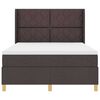 vidaXL Boxspringbed met matras Donkerbruin 140 x 190 cm Stof