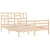 vidaXL Bedframe met hoofdbord massief hout