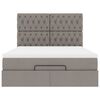 vidaXL Ottoman bed met matras 140x200cm stof taupe