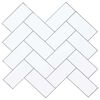 vidaXL Haringbeen Tegel 50 pcs Wit Grijs 30 x 30 cm